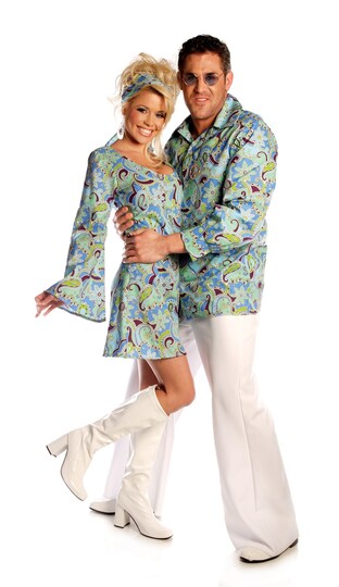 BLUE GO GO DRESS hippie 60s 70s retro diva womens adult halloween costume MEDIUM | Michaels BLUE GO GO DRESS hippie 60s 70s retro diva womens adult halloween costume MEDIUM | Michaels